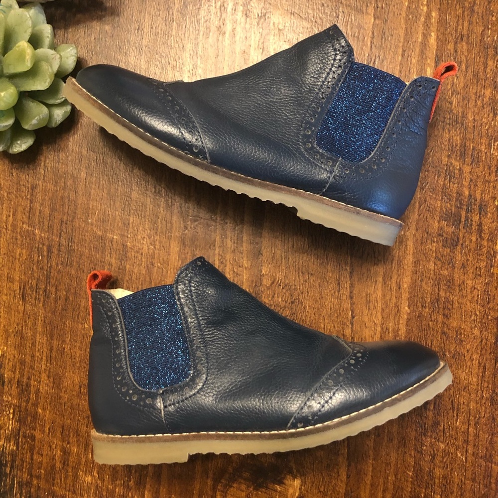 Boden | Leather Chelsea Boots - College Navy